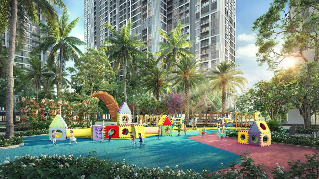 Cư dân nhí định cư tại tòa P1 - The Pavilion có cơ hội hình thành lối sống xanh từ nhỏ.