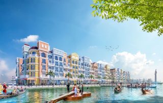 Phối cảnh phân khu The Venice lấy cảm hứng từ thành phố nổi tiếng của Italy.