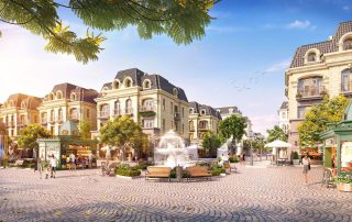 Quảng trường Kinh đô ánh sáng với cảm hứng kiến trúc Pháp cổ đặc trưng.