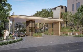 Cổng chào The Fullton CapitaLand tại Vinhomes Ocean Park 3, biểu tượng của phát triển đầy tiềm năng tại Hưng Yên.