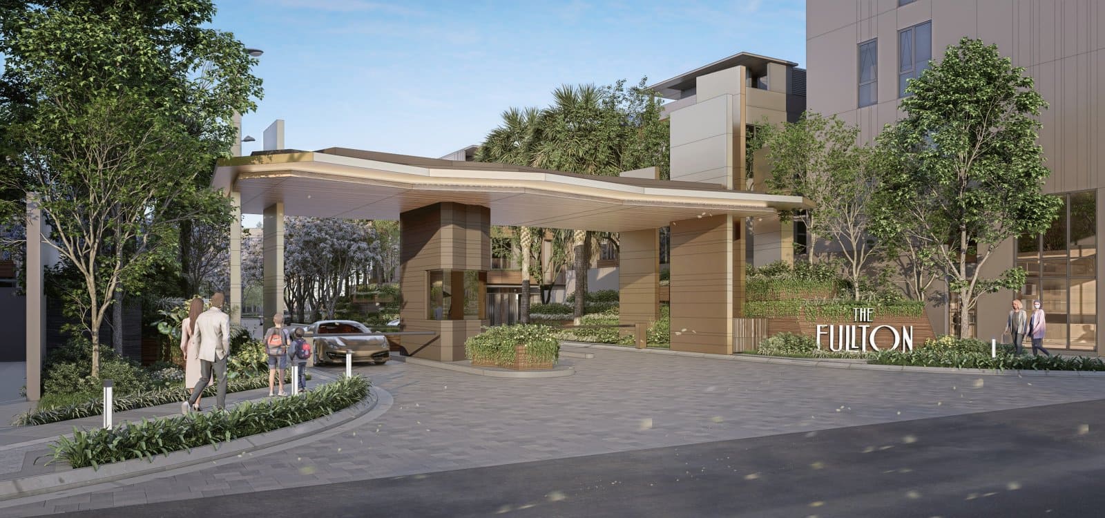 Cổng chào The Fullton CapitaLand tại Vinhomes Ocean Park 3, biểu tượng của phát triển đầy tiềm năng tại Hưng Yên.