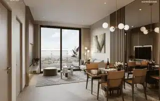 Không gian sống hiện đại và tinh tế tại LUMIÈRE Midtown kết hợp giữa nghệ thuật đương đại và thiên nhiên.