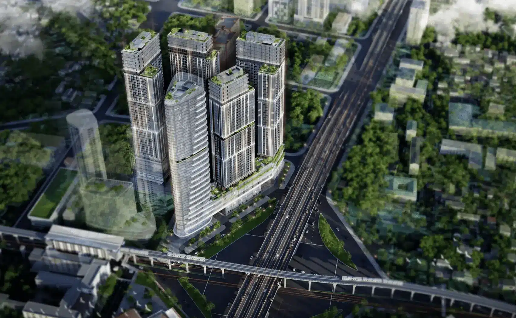 Dự án Sun Group Cầu Giấy – trung tâm đắt giá của Hà Nội, với 5 tháp hiện đại, tiện ích xứng tầm.